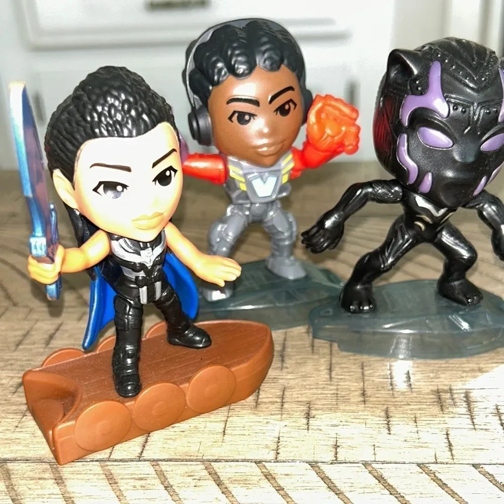 2022 Black Panther 🐆 Happy Meal 🥘 Toys 🧸 3 Superheroes